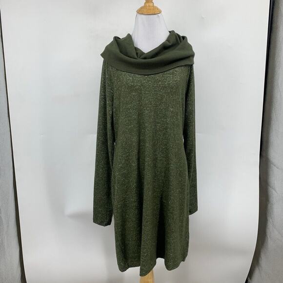 Cabi Dress Womens M Medium Avocado Solace Drawstring Cowl Neck Pullover Tie Back - Picture 2 of 11